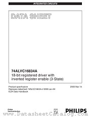 74ALVC16834A datasheet pdf Philips