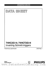 74HC2G14GV datasheet pdf Philips