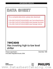 74HC4049 datasheet pdf Philips
