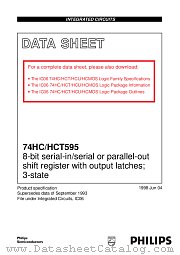 74HCT595N datasheet pdf Philips