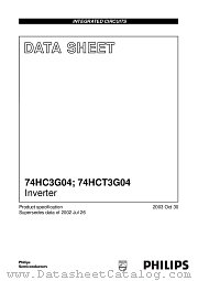 74HCT3G04 datasheet pdf Philips
