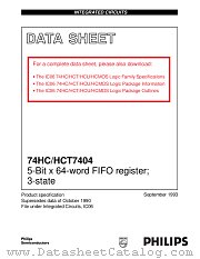74HC7404 datasheet pdf Philips