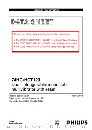 74HC123 datasheet pdf Philips