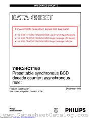 74HCT160 datasheet pdf Philips