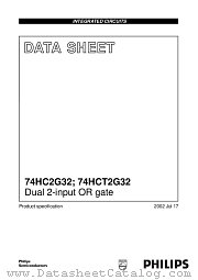 74HCT2G32 datasheet pdf Philips