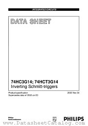 74HCT3G14 datasheet pdf Philips
