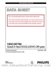 74HC86 datasheet pdf Philips