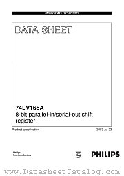 74LV165A datasheet pdf Philips