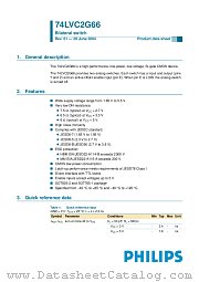 74LVC2G66DC datasheet pdf Philips