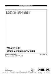 74LVC1G00 datasheet pdf Philips