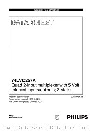 74LVC257A datasheet pdf Philips
