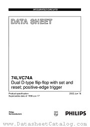 74LVC74A datasheet pdf Philips