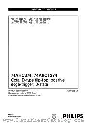 74AHCT374PW datasheet pdf Philips