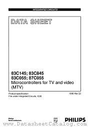 P83C845BBP datasheet pdf Philips