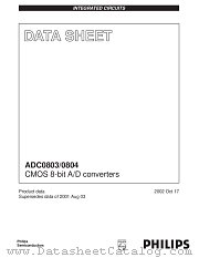 ADC0804LCD datasheet pdf Philips