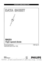 BA221 datasheet pdf Philips
