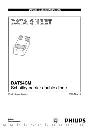 BAT54CM datasheet pdf Philips