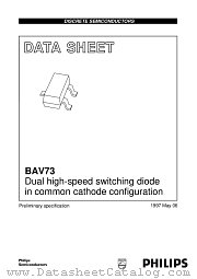 BAV73 datasheet pdf Philips