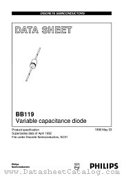 BB119 datasheet pdf Philips