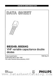 BB204G datasheet pdf Philips