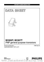 BC857T datasheet pdf Philips
