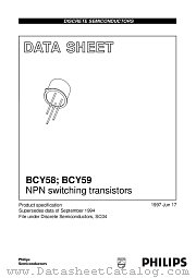BCY59VII datasheet pdf Philips