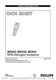 BDX42 datasheet pdf Philips