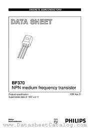 BF370 datasheet pdf Philips