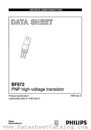 BF872 datasheet pdf Philips