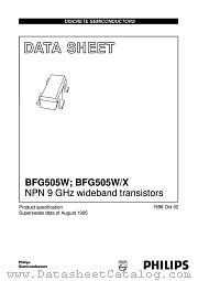 BFG505W/X datasheet pdf Philips