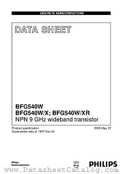 BFG540W datasheet pdf Philips