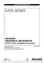 BFG540W/X datasheet pdf Philips