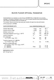 BFQ51C datasheet pdf Philips