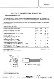 BFQ63 datasheet pdf Philips