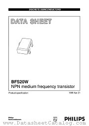 BFS20W datasheet pdf Philips