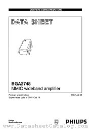 BGA2748 datasheet pdf Philips