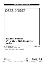 BGD504 datasheet pdf Philips