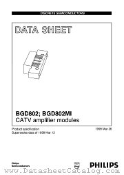BGD802MI datasheet pdf Philips
