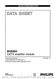 BGE884 datasheet pdf Philips