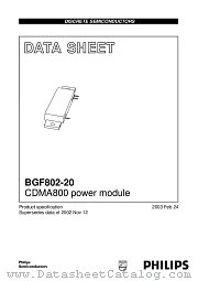 BGF802-20 datasheet pdf Philips