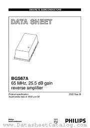 BGS67A datasheet pdf Philips