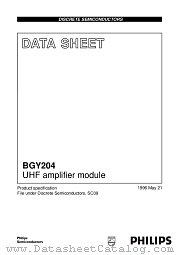 BGY204 datasheet pdf Philips