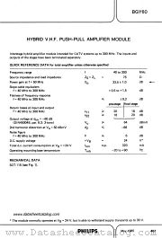 BGY60 datasheet pdf Philips