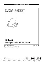 BLF404 datasheet pdf Philips