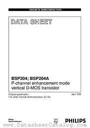 BSP204A datasheet pdf Philips
