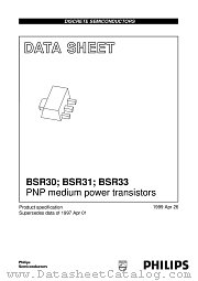 BSR31 datasheet pdf Philips