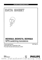 BSW66A datasheet pdf Philips