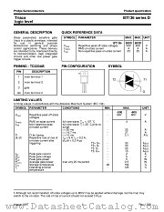 BT136-500D datasheet pdf Philips