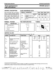 BTA225-600C datasheet pdf Philips