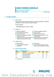 BUK1M200-50SDLD datasheet pdf Philips